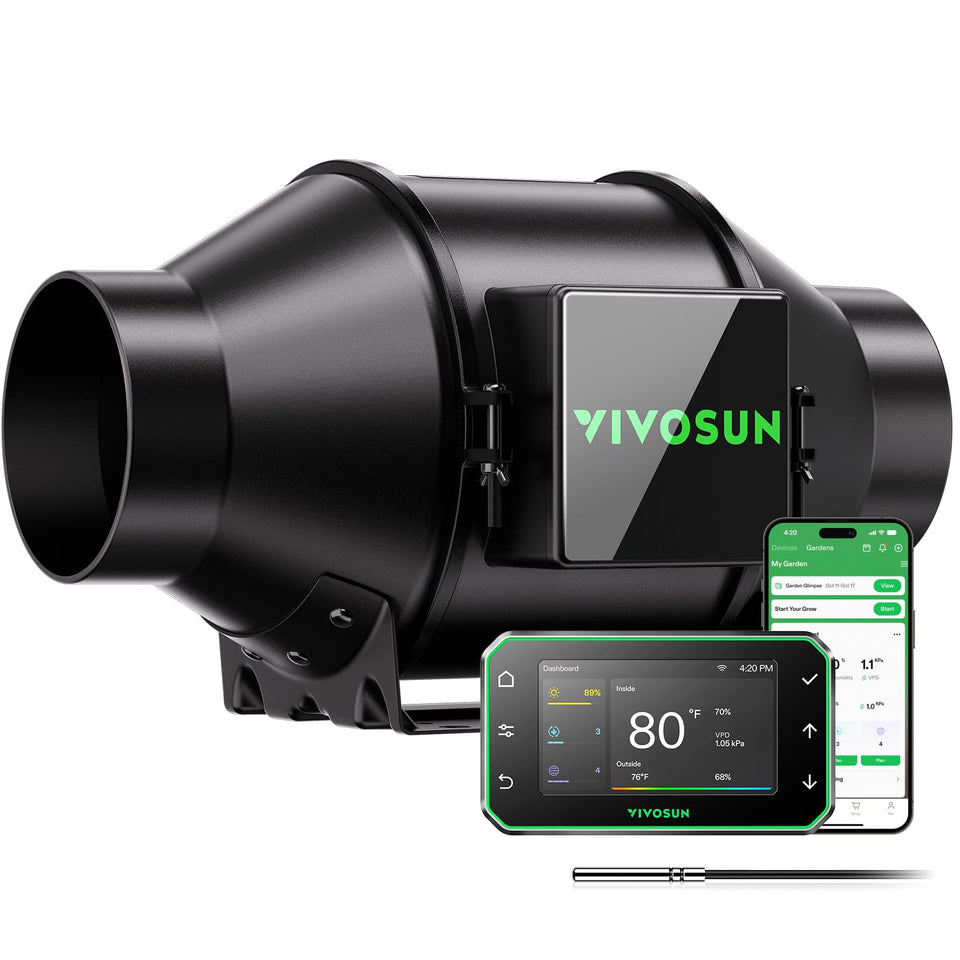 VIVOSUN G4 inline duct fan delivering efficient tent ventilation