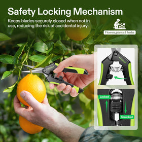 VIVOSUN gardening pruner with ergonomic grip for comfortable long sessions.