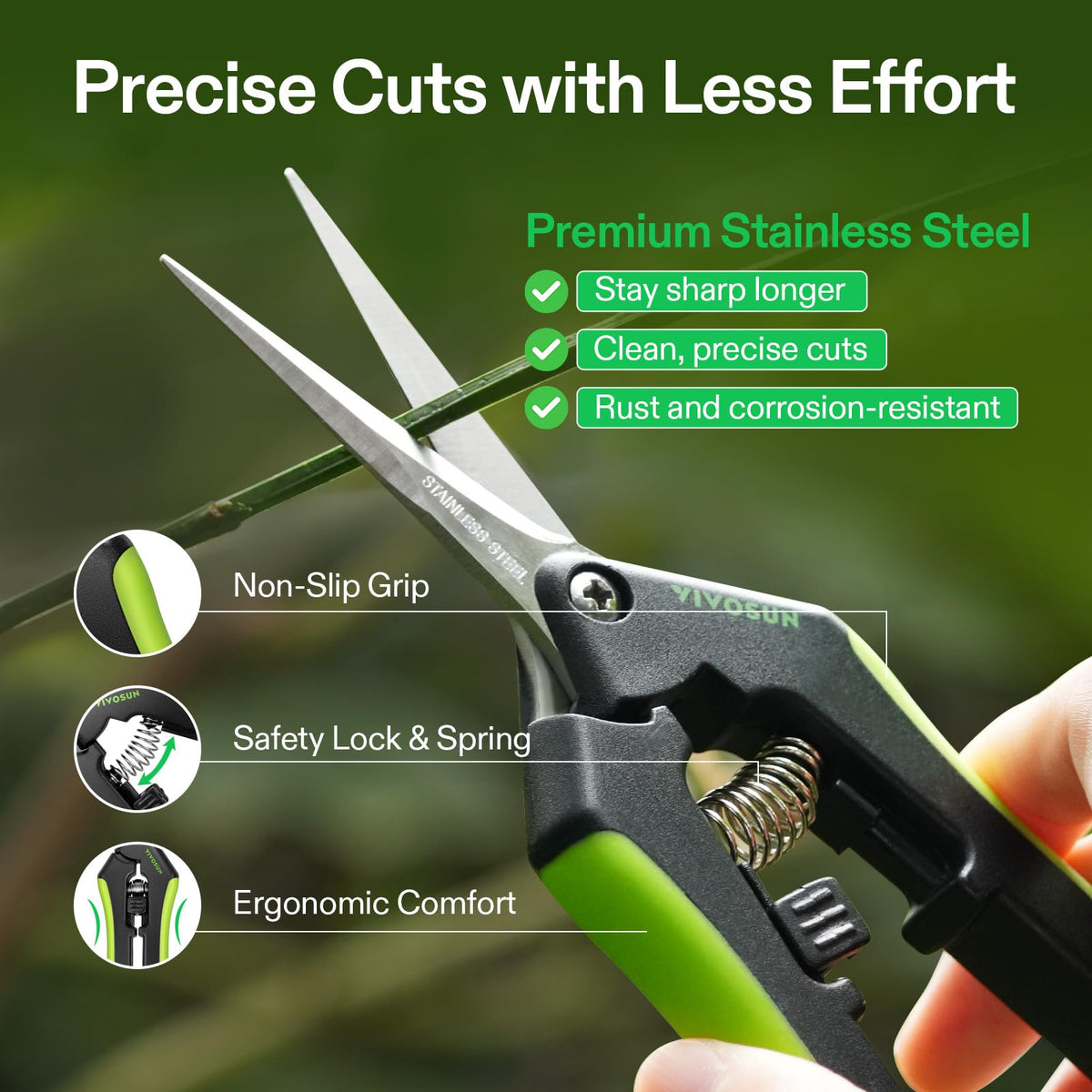 VIVOSUN pruning shears 3-pack ready for variety of plants.