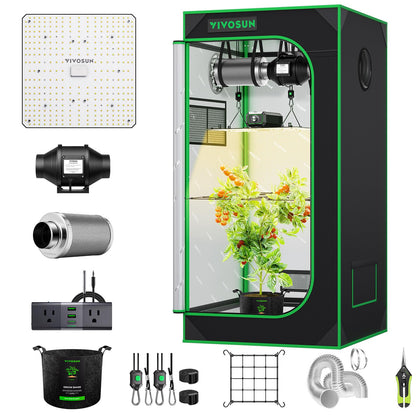 VIVOSUN Grow Tent Kit 2x2ft tent for compact indoor growing setup.