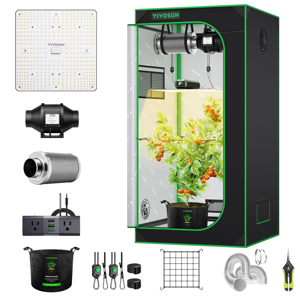 VIVOSUN grow tent kit setup for beginners with all essential gear