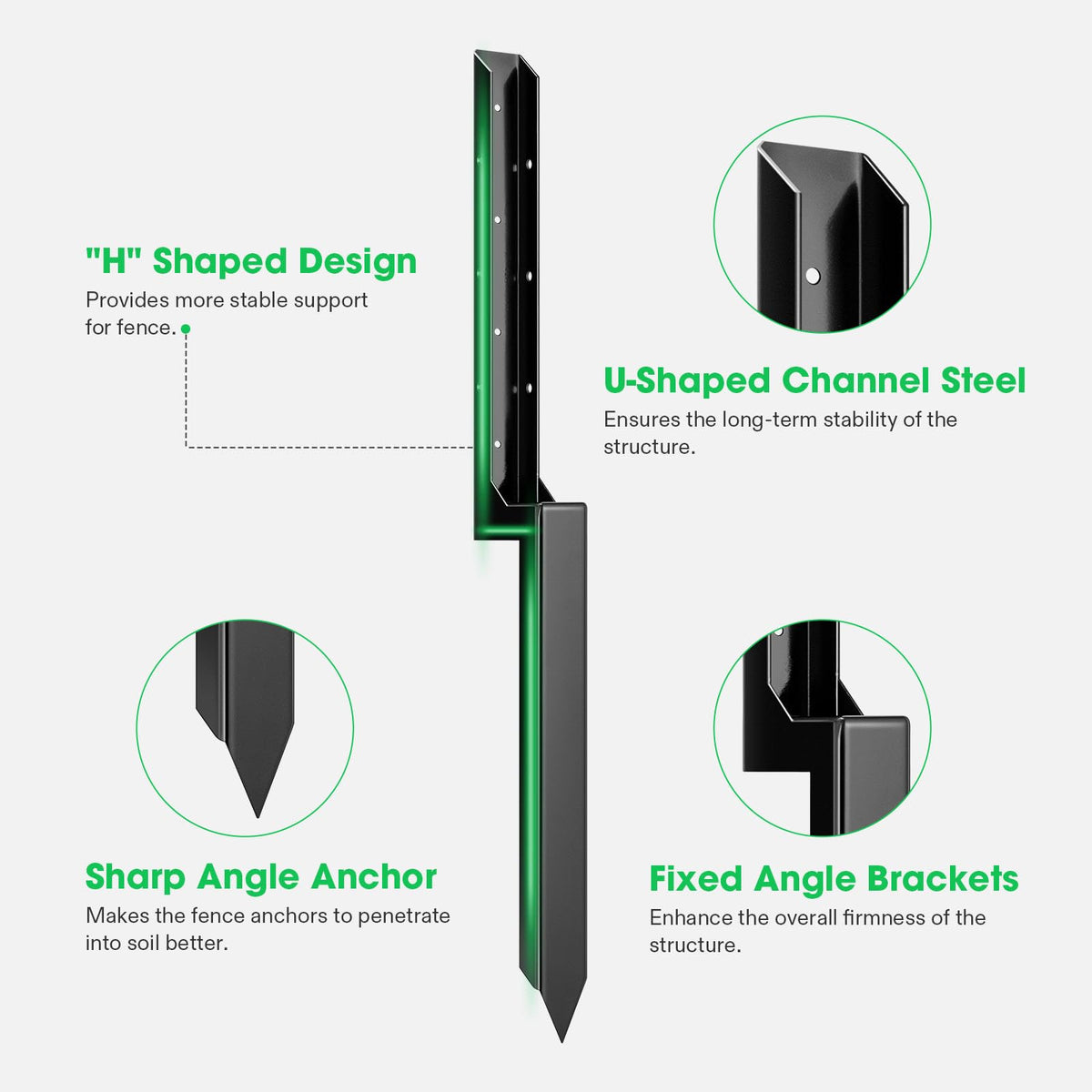 VIVOSUN H-design provides stable support against vibrations and wind.