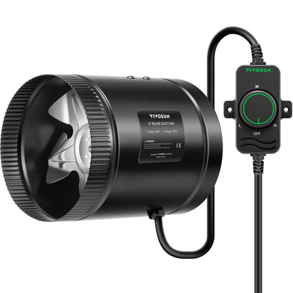 VIVOSUN inline duct fan 6-inch compact install for tight spaces