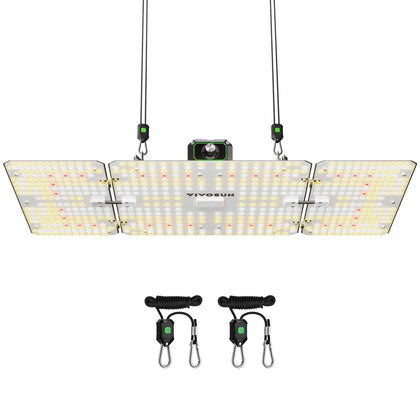 VIVOSUN LumaLight 200W front view showing compact full-spectrum design for seedlings.