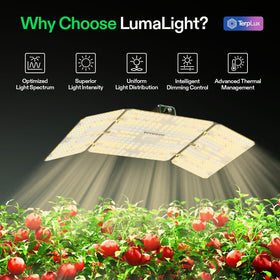 VIVOSUN LumaLight 200W side view highlighting slim profile for tent setup.