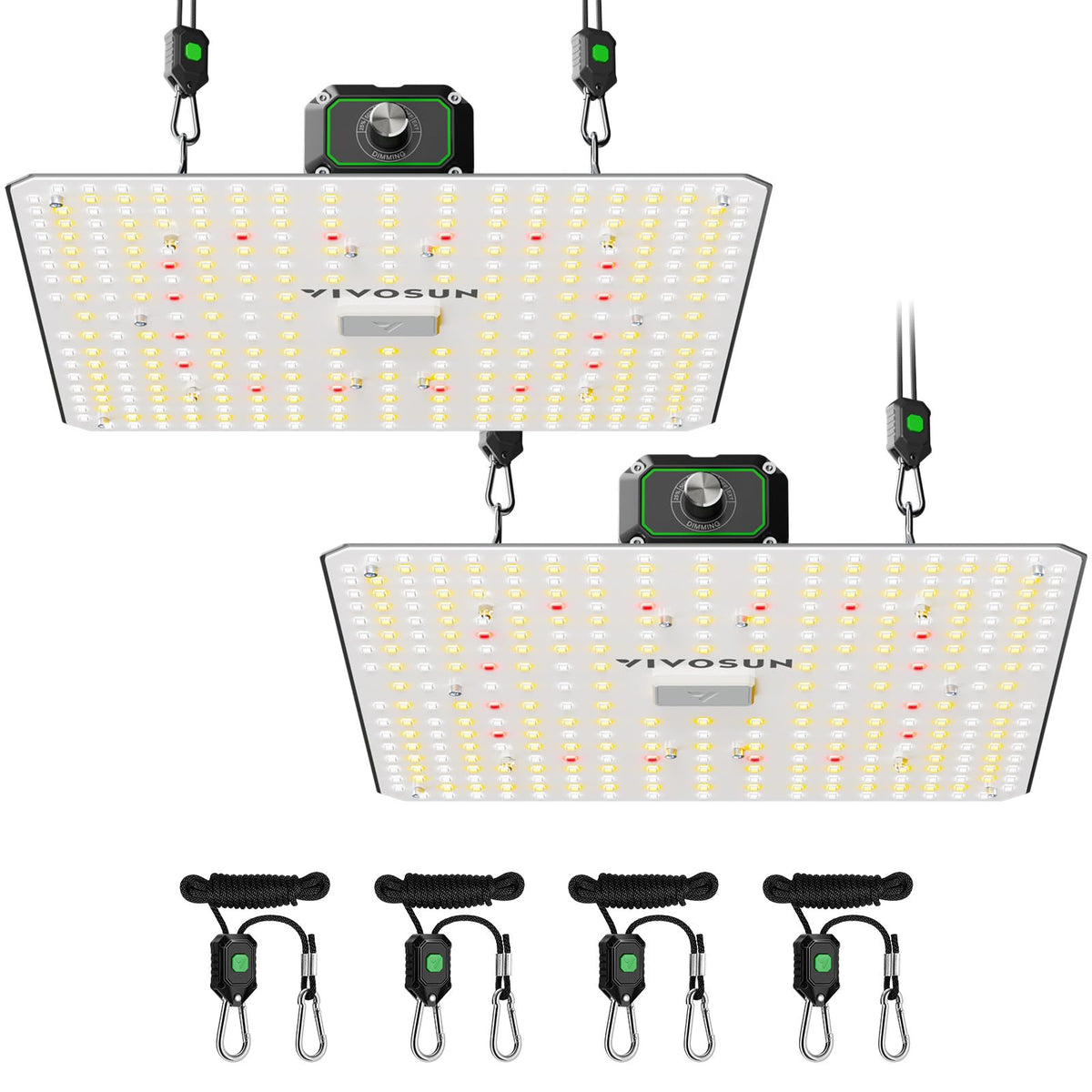 VIVOSUN LumaLight close-up showing full-spectrum LEDs for seedlings to harvest.