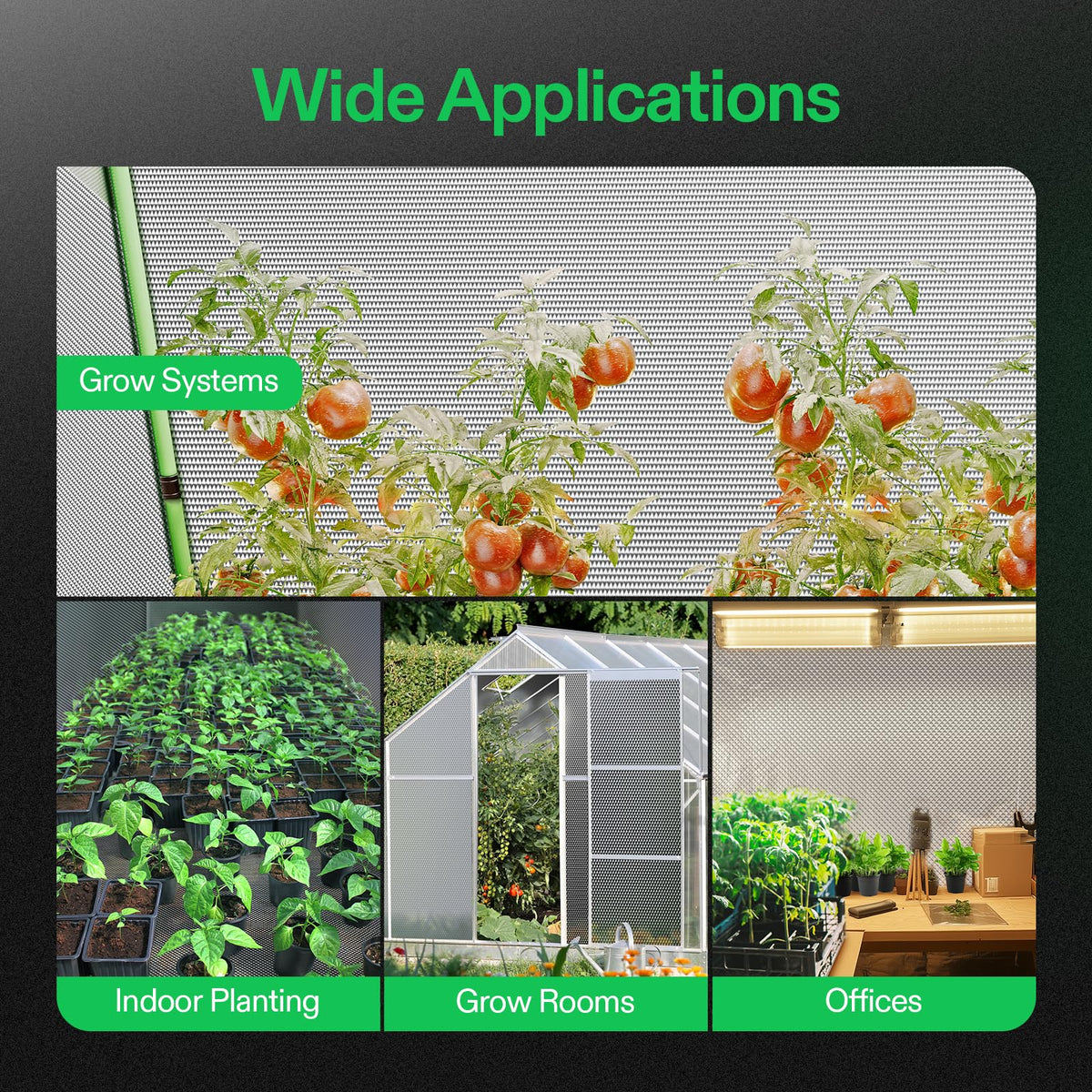 VIVOSUN Mylar film used in home, office, and grow room setups.
