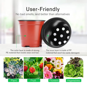 VIVOSUN 4-inch nursery pot with stackable design for easy storage.