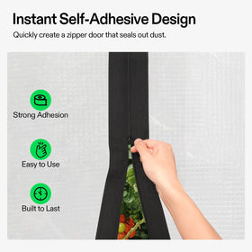 VIVOSUN peel-and-stick installation on plastic sheeting