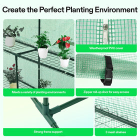 VIVOSUN powder-coated steel frame shown for sturdy, long-lasting support.