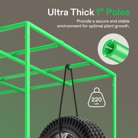 VIVOSUN PRO grow tent external pocket and openings support ventilation
