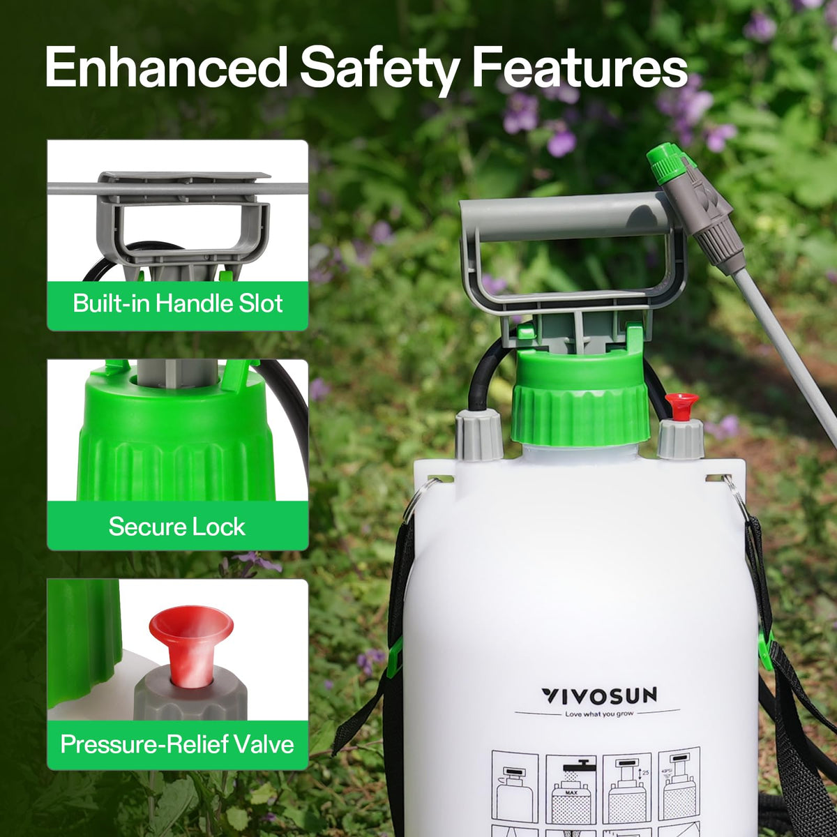 VIVOSUN pump sprayer 50-inch hose for larger-area coverage.