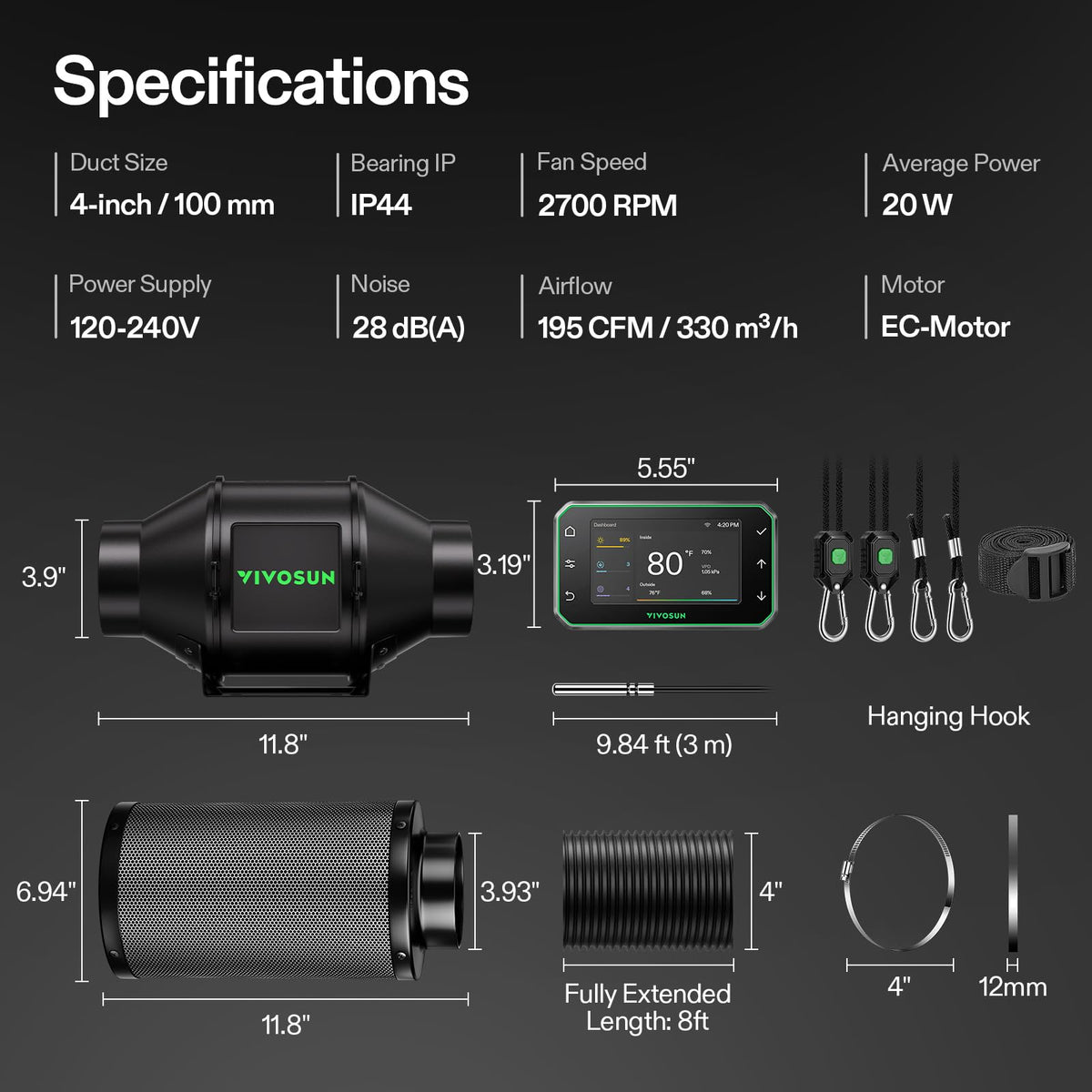 Quiet operation of the G4 kit delivering low-noise performance in a tent setup.