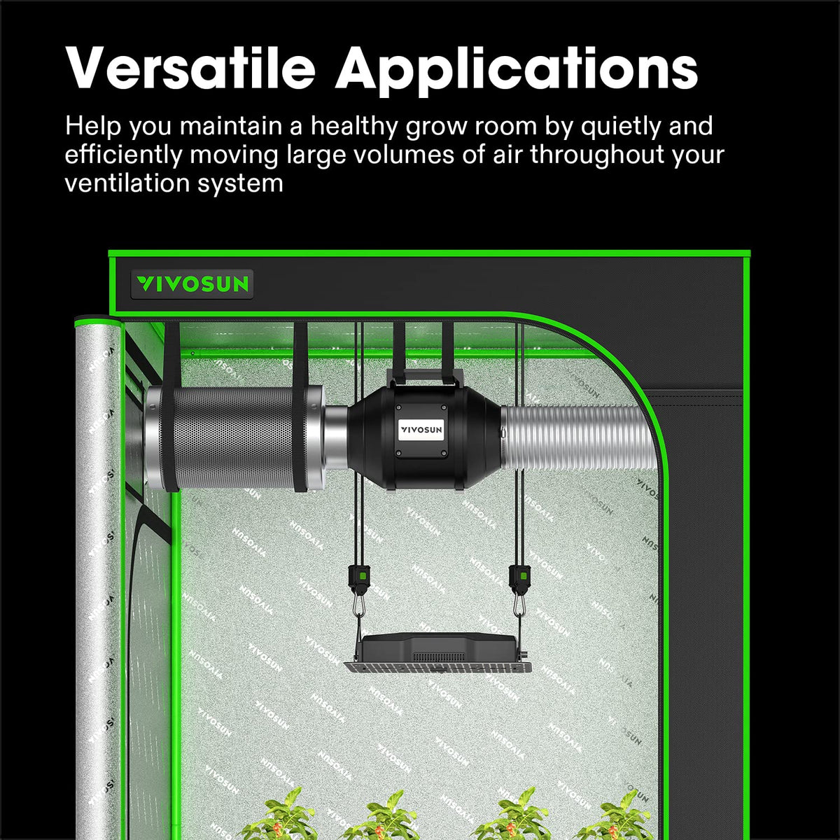 Close-up of VIVOSUN R4 speed controller for precise airflow