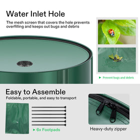 VIVOSUN rain barrel with accessories included for quick setup and irrigation tasks