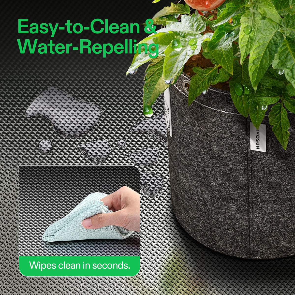 VIVOSUN reflective film boosts light efficiency around plants in a grow room