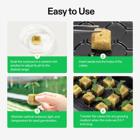 Cut to size VIVOSUN rockwool cube designed for easy propagation