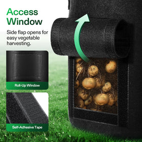 VIVOSUN roll-up window design allows simple access to tubers.