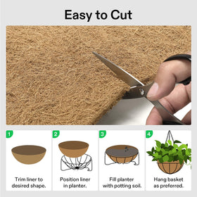 VIVOSUN safe natural coconut fiber liner for plants and pets.