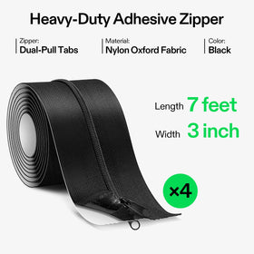 VIVOSUN self-adhesive back zipper securing tarps without tools