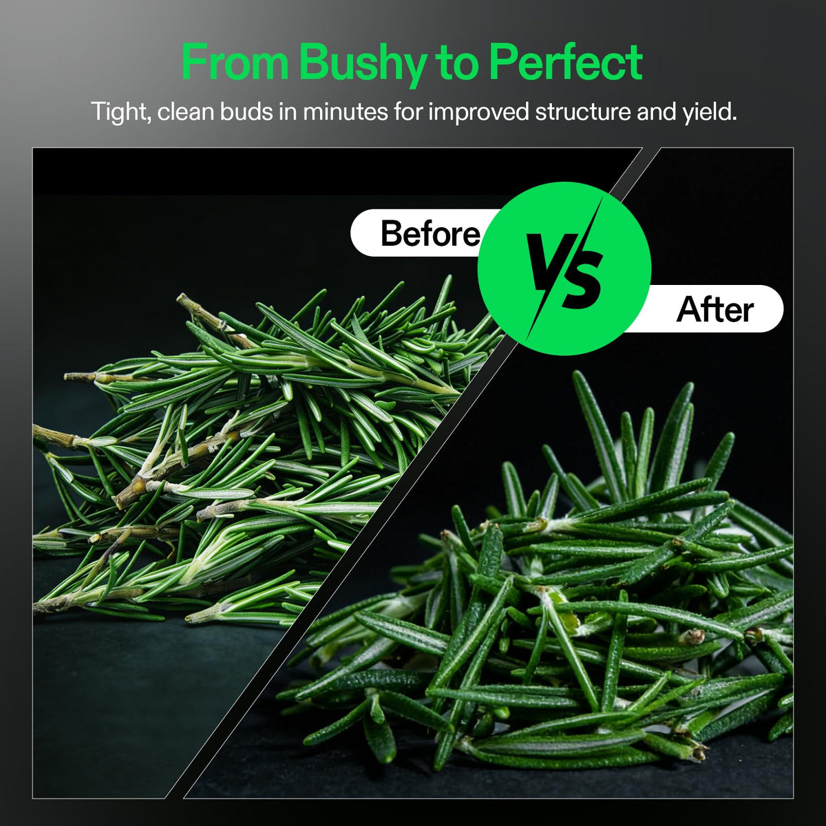 VIVOSUN sharp stainless steel blades deliver clean cuts.
