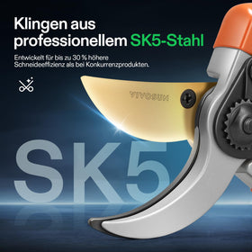 VIVOSUN SK5 steel blades with titanium coating resist rust and wear
