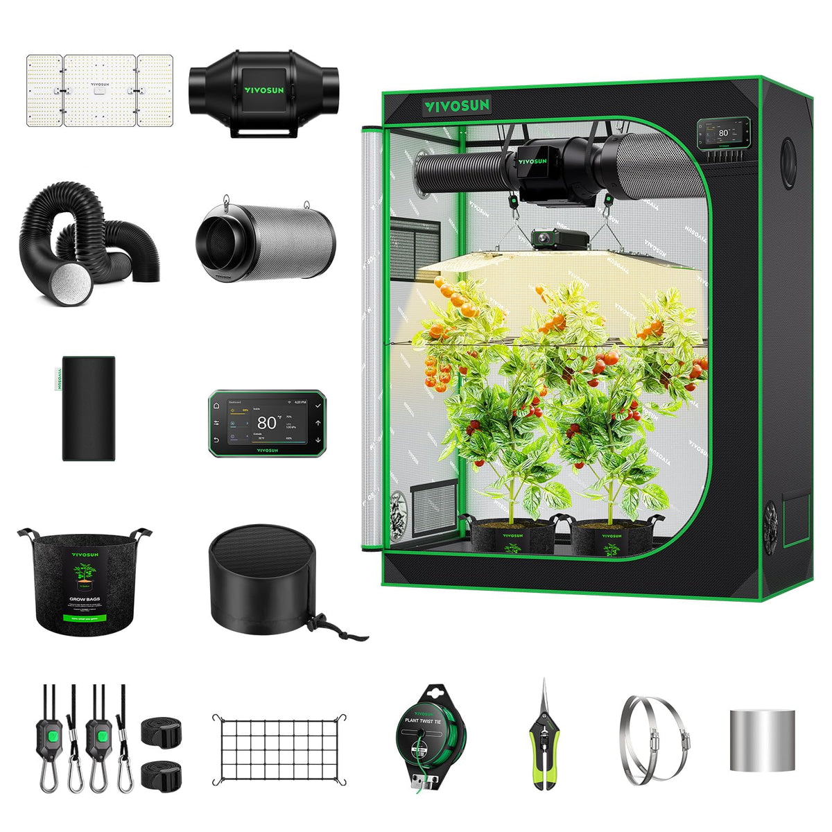 VIVOSUN smart grow tent kit full system for efficient indoor cultivation.
