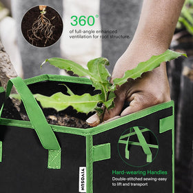 VIVOSUN square-foot gardening pots maximize space and rooting area for efficient setups.