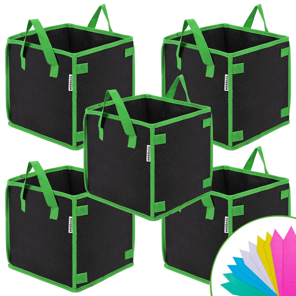 VIVOSUN square grow bag in use demonstrates compact space-saving gardening.