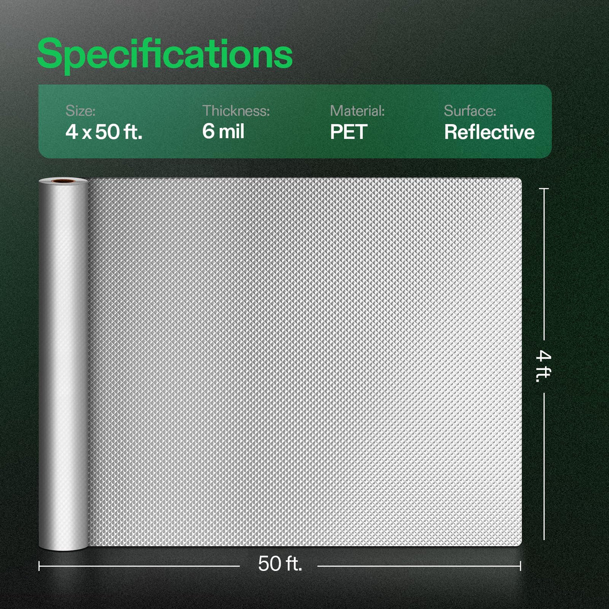 VIVOSUN sealing bottom keeps the film clean during storage.