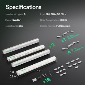 Full-spectrum 5000K light supports germination and steady plant growth