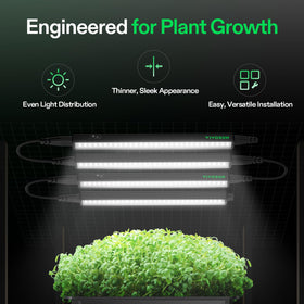 VIVOSUN T5 grow light strip installed in a grow tent for even coverage.