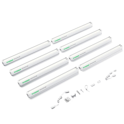 VIVOSUN T5 grow light strip powers seed starting in a compact tent