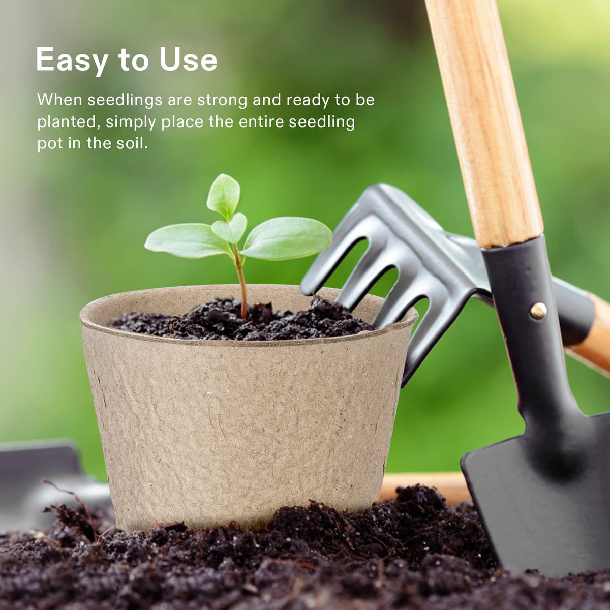 Textured VIVOSUN peat pot designed for easy removal of seedlings
