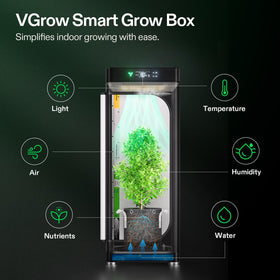 VIVOSUN VGrow magnetic window for easy viewing of plant progress.