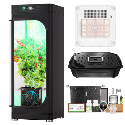 VIVOSUN VGrow smart grow box front view for compact indoor seed-to-harvest gardening.