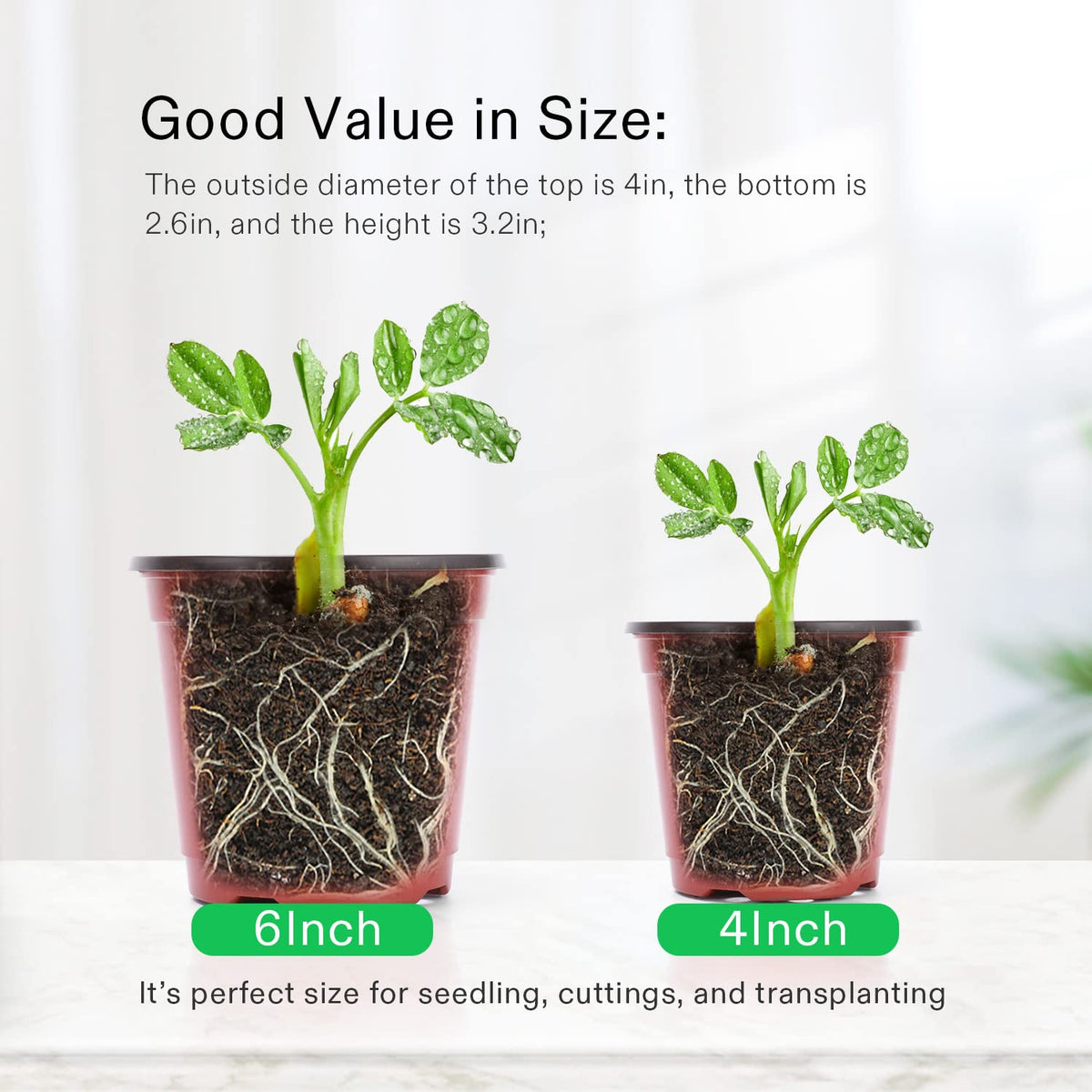 VIVOSUN washable reusable plastic pot for seasons of gardening.