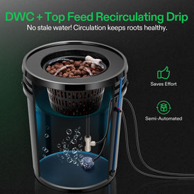 VIVOSUN water level tube maintains stable reservoir levels for roots.