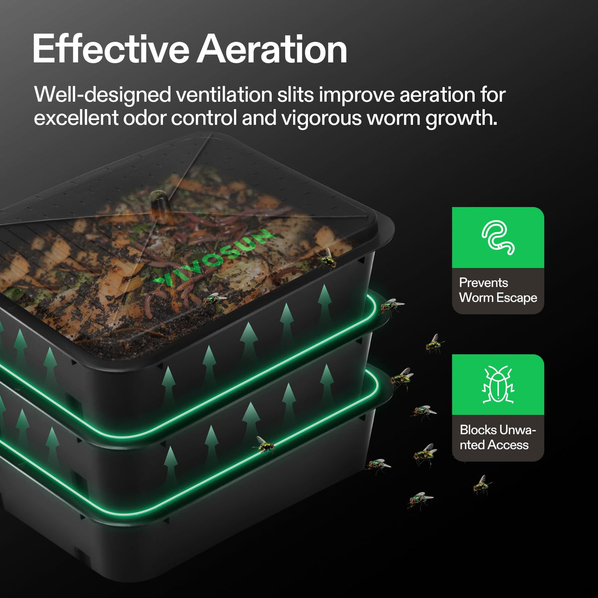 VIVOSUN base with spigot for easy worm tea collection