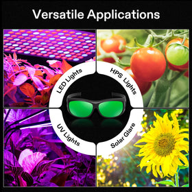 VIVOSUN wrap-around-lens design provides close-to-face coverage for protection.