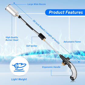 Vixflux multi-purpose torch for weed control, ice melting, and more.