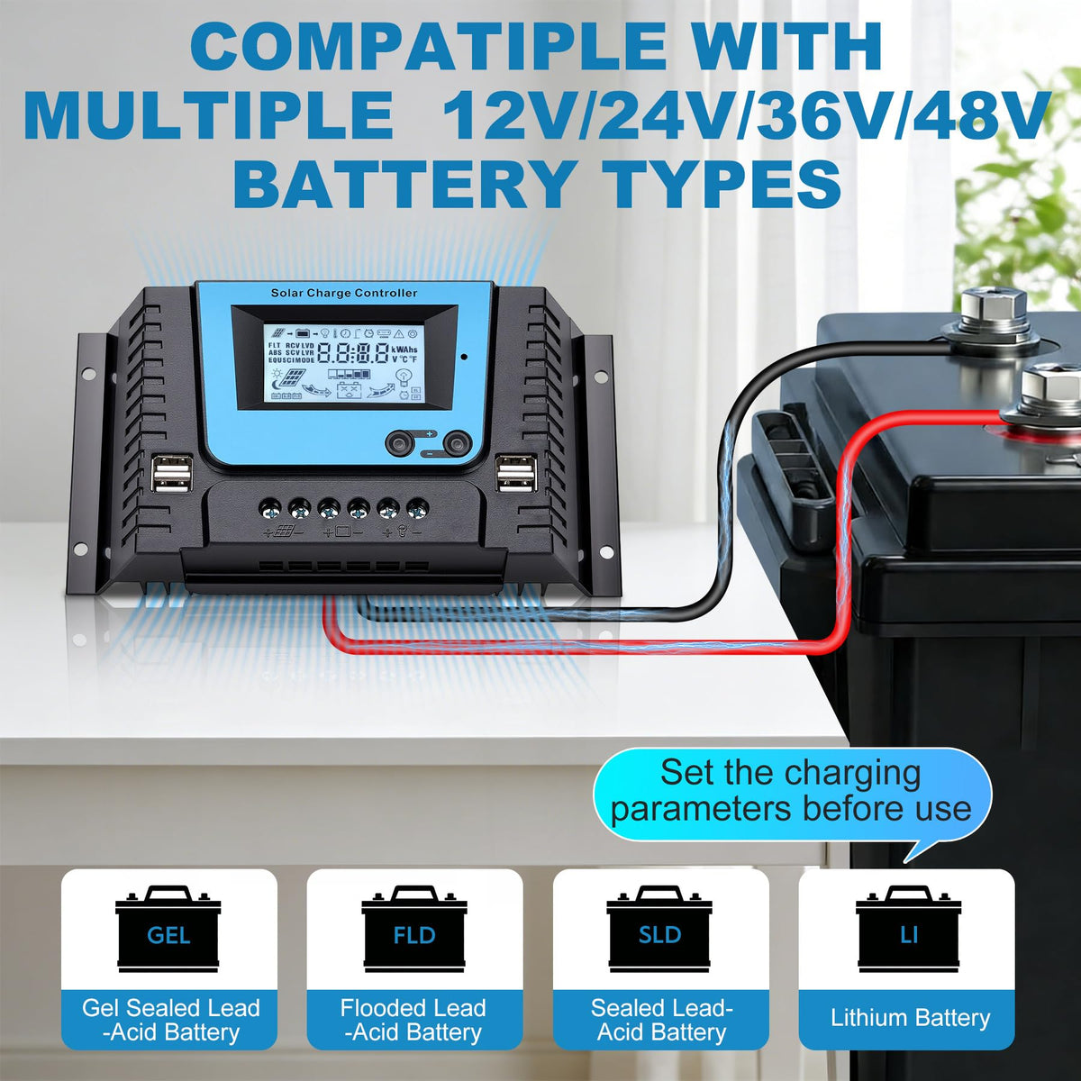 VIXKPIRR four USB ports provide convenient device charging on the go.