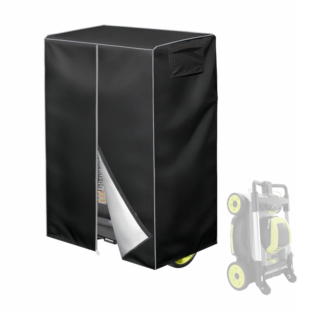 VIYOYOUNG lawn mower cover waterproof 600D protects against rain and dust.
