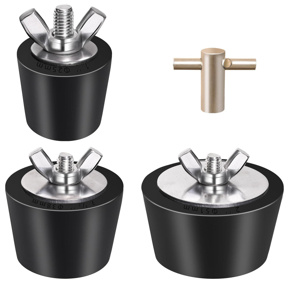 Vizava 1in rubber pool plug with T-handle for quick winterizing