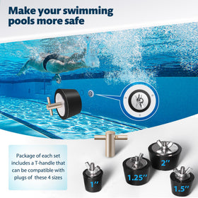 Vizava plug installed in a pool return port during winterization