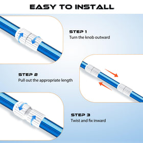 Vizava cam lock fits 31-32 mm poles for versatile assembly.