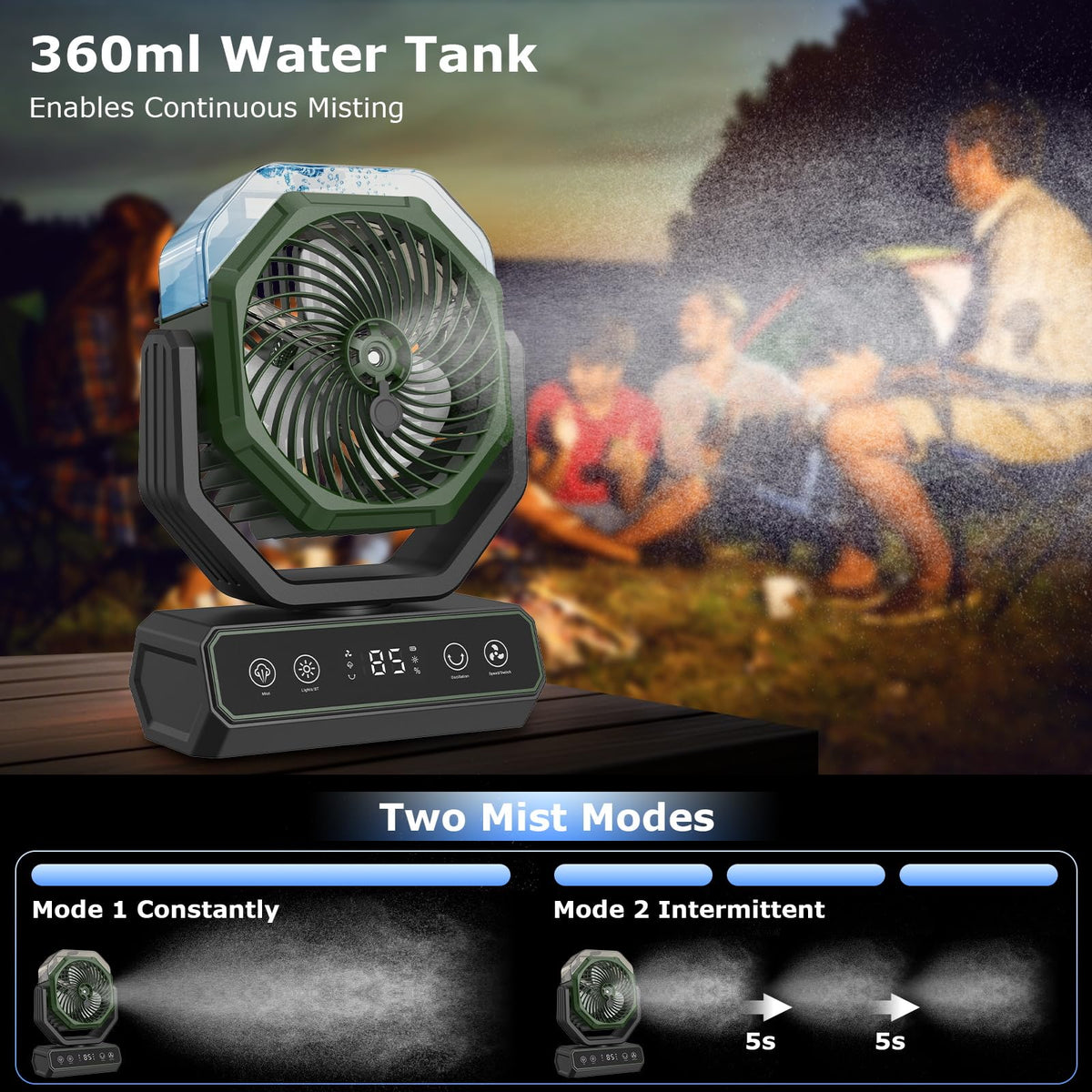 V JULES.V 350ml water tank with continuous mist modes