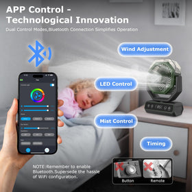 V JULES.V smart app remote control panel showing breeze settings
