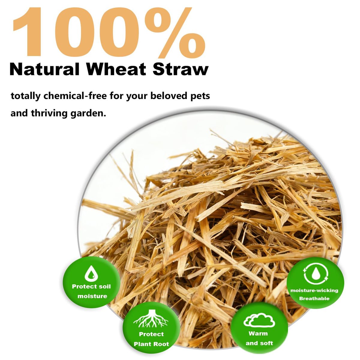 Ideal VKEDA wheat straw for garden ground cover and erosion control