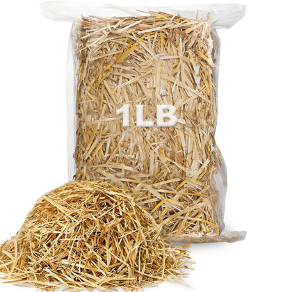 VKEDA Natural Wheat Straw 1lb bale used as pet bedding for cozy warmth